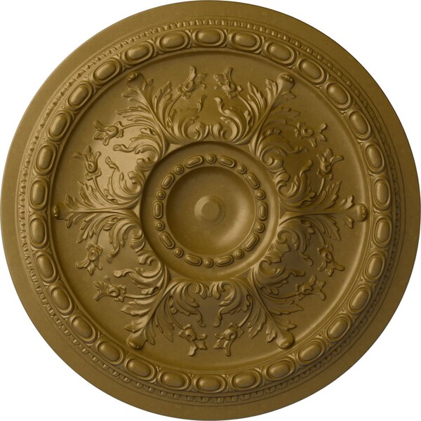 Ekena Millwork Stockport Ceiling Medallion (Fits Canopies up to 6 1/4"), Hand-Painted Gold, 28"OD x 2 3/4"P CM28STGLS - main